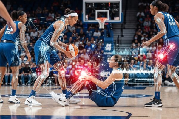 WNBA game symbolizing injury analysis.