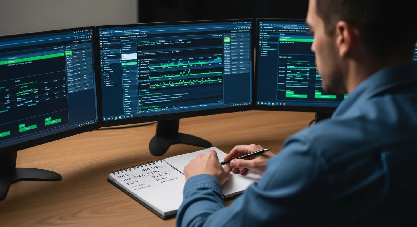 Experienced sports bettor analyzing odds and tracking units across multiple sportsbooks.