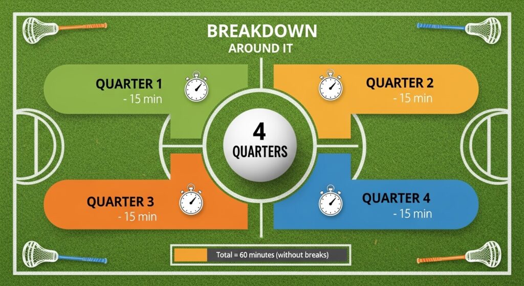 lacrosse quarters length infographic.