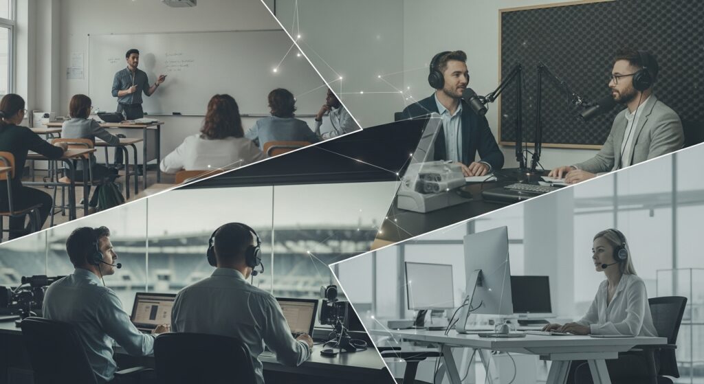 Metacommentary seen across communication fields from teaching to broadcasting