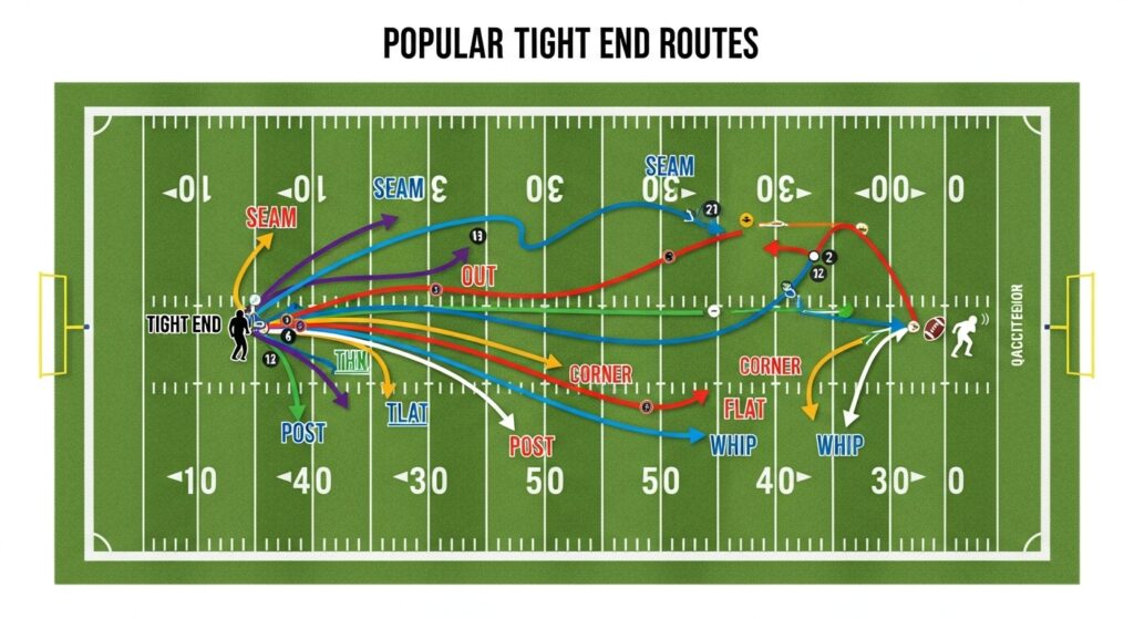 tight end route tree diagram